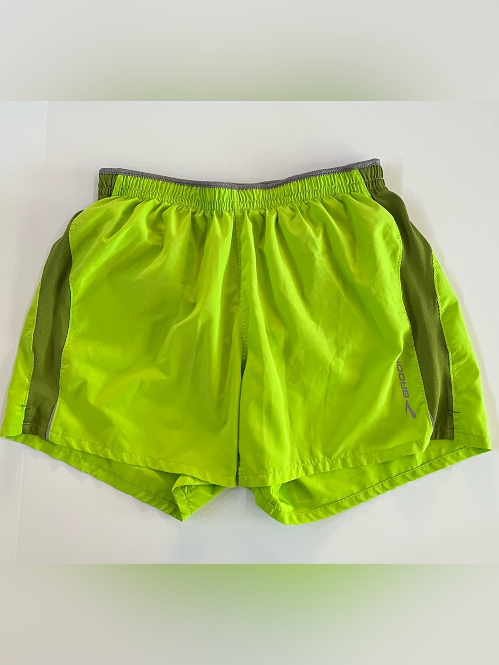 Brooks Bright Lime Athletic Running Shorts size M